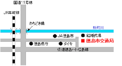 徳島市交通局万代営業所地図