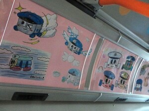 ラッピングバス車内