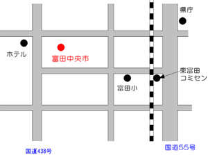 富田中央市の地図画像（外部サイト）