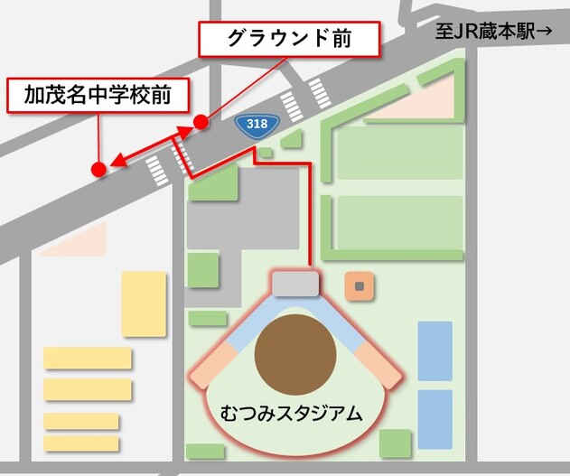 バス停地図（グラウンド前）