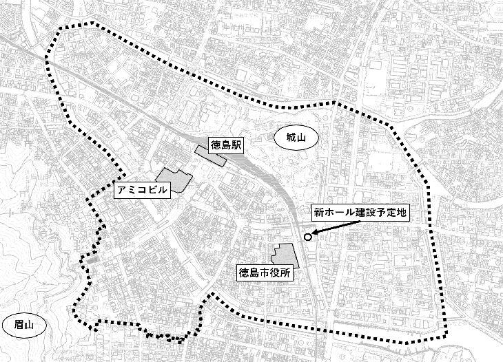 中心市街地区域図