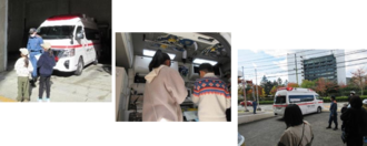 救急車の中の写真