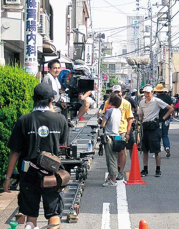 富田中央公園周辺での撮影の様子の写真1