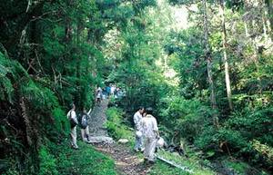 眉山の滝［水神の滝］での撮影の様子の写真2