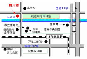前川市の地図画像（外部サイト）