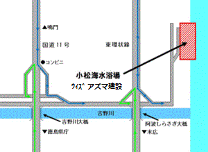 小松海水浴場の案内地図