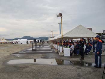 徳島県総合防災訓練の様子の写真