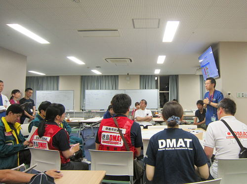愛媛県立中央病院内のDMAT活動拠点本部